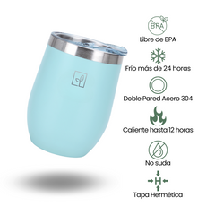 Fair Botella Taza Térmica Acero Inoxidable 360ML CELESTE
