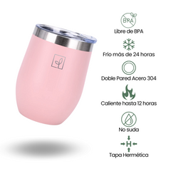 Fair Botella Taza Térmica Acero Inoxidable 360ML ROSADA