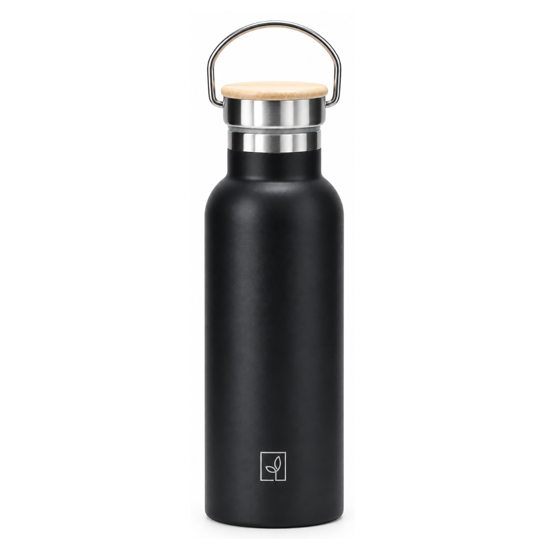 Fair_Botella_Térmica_Camping_de_Acero_inoxidable_con_tapa_de_bambú_500ML _negro