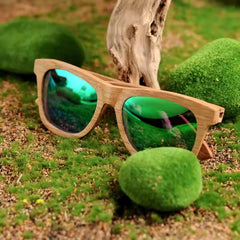 Fair Gafas De Bambú Original Protección UV 400 Verde