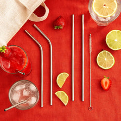 Fair Set de sorbetes reutilzables de acero inoxidable