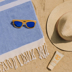 Fair Gafas De Bambú Original Protección UV 400 Celeste