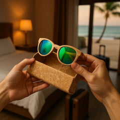 Fair Gafas De Bambú Aviador Protección UV 400 Verde