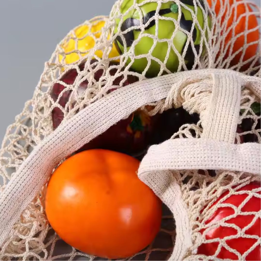 Fair Bolso Malla de Algodón para Frutas y Verduras Reutilizables