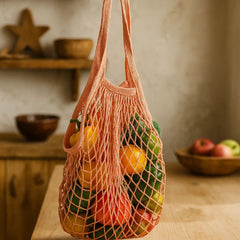 Fair Bolso Malla de Algodón para Frutas y Verduras Reutilizables
