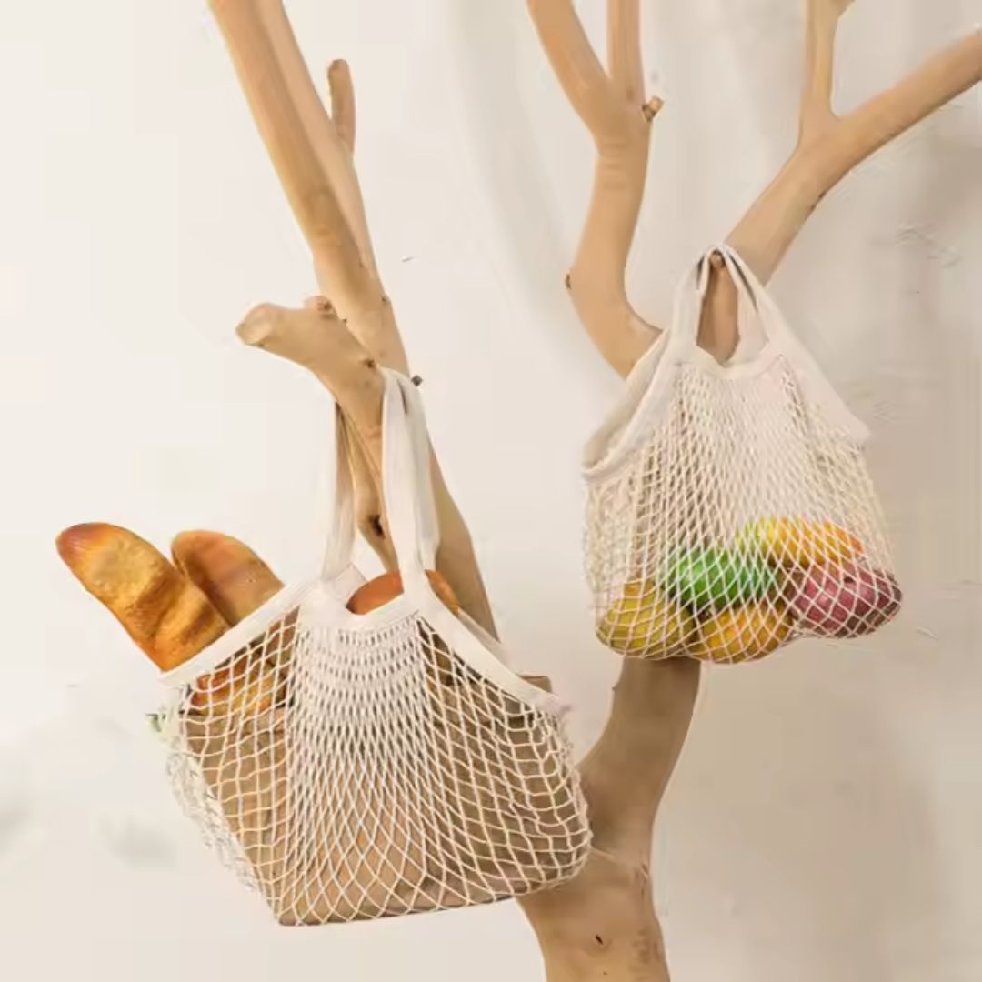 Fair Bolso Malla de Algodón para Frutas y Verduras Reutilizables