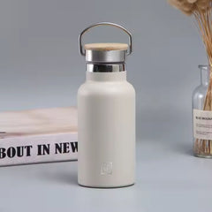 Fair Botella Térmica Camping de Acero Inoxidable con Tapa de Bambú 350ML