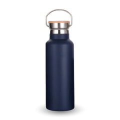 Fair Botella Térmica Camping de acero inoxidable con tapa de bambú 500ML (Medio Litro) SIN LOGO