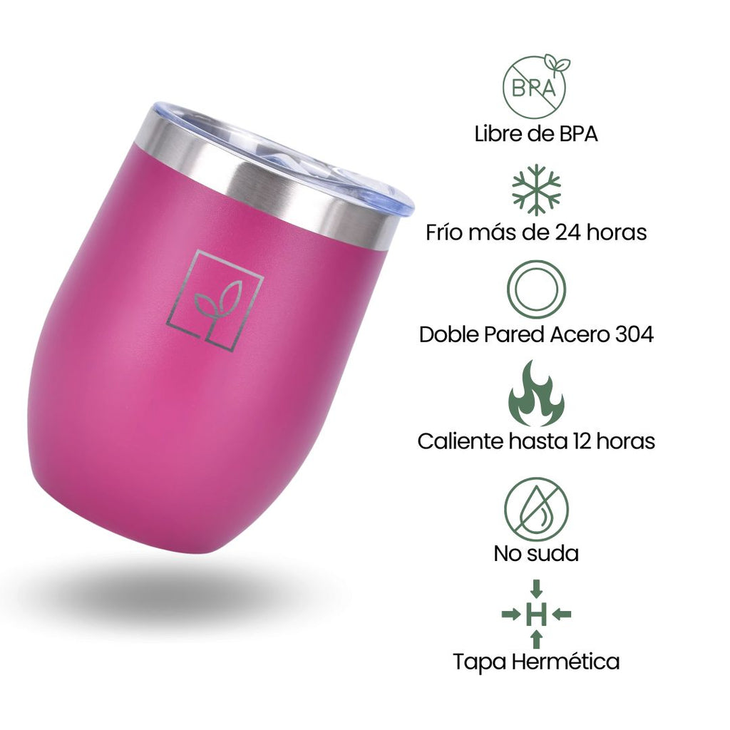 Fair Botella Taza Térmica Oval Acero Inoxidable 360ML