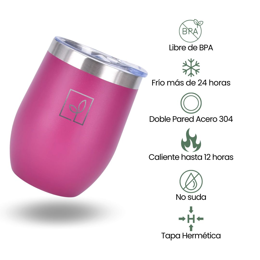 Fair Botella Taza Térmica Oval Acero Inoxidable 360ML