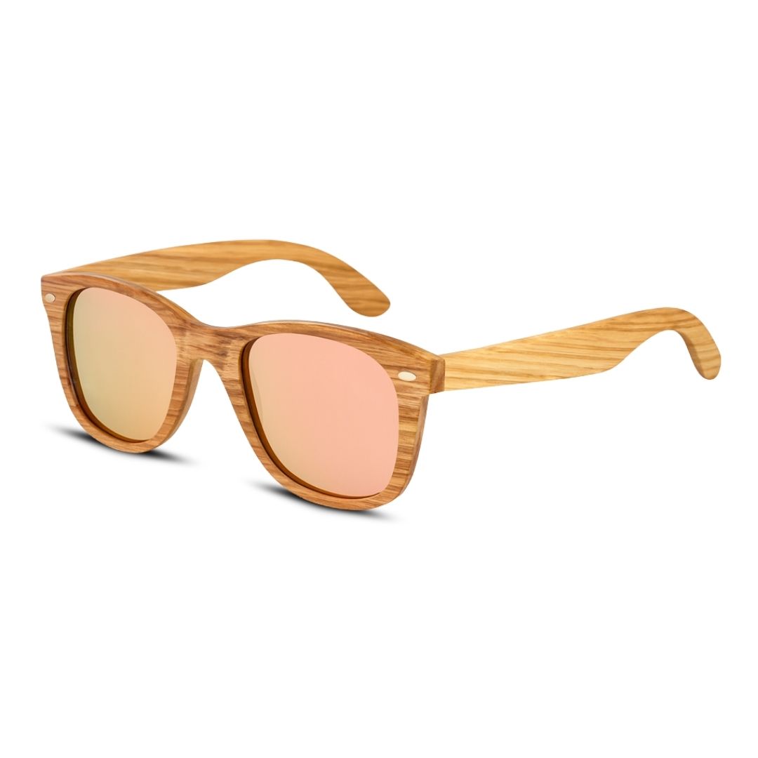 Fair Gafas De Bambú Original Protección UV 400 Rosado