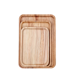 Fair Juego de Platos de Bambú de Cena Rectangular