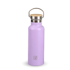 Fair Botella Térmica Camping de acero inoxidable con tapa de bambú 500ML (Medio Litro)