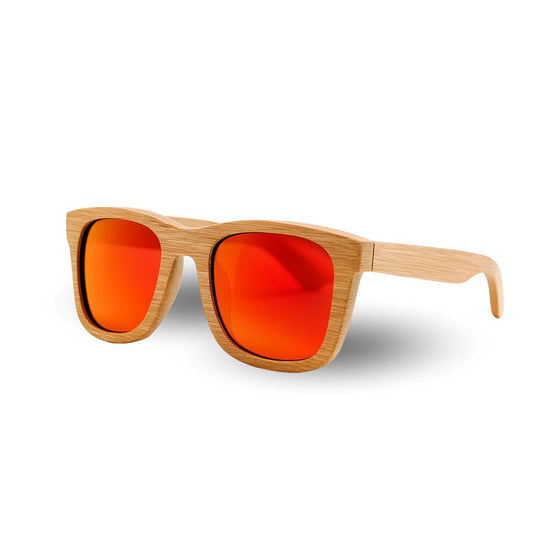 Fair Gafas De Bambú Original Protección UV 400 Rojo
