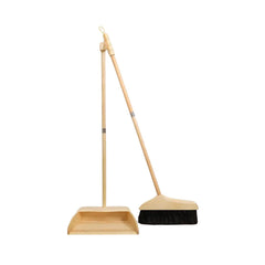 Fair Escoba de Madera Plegable con Recogedor