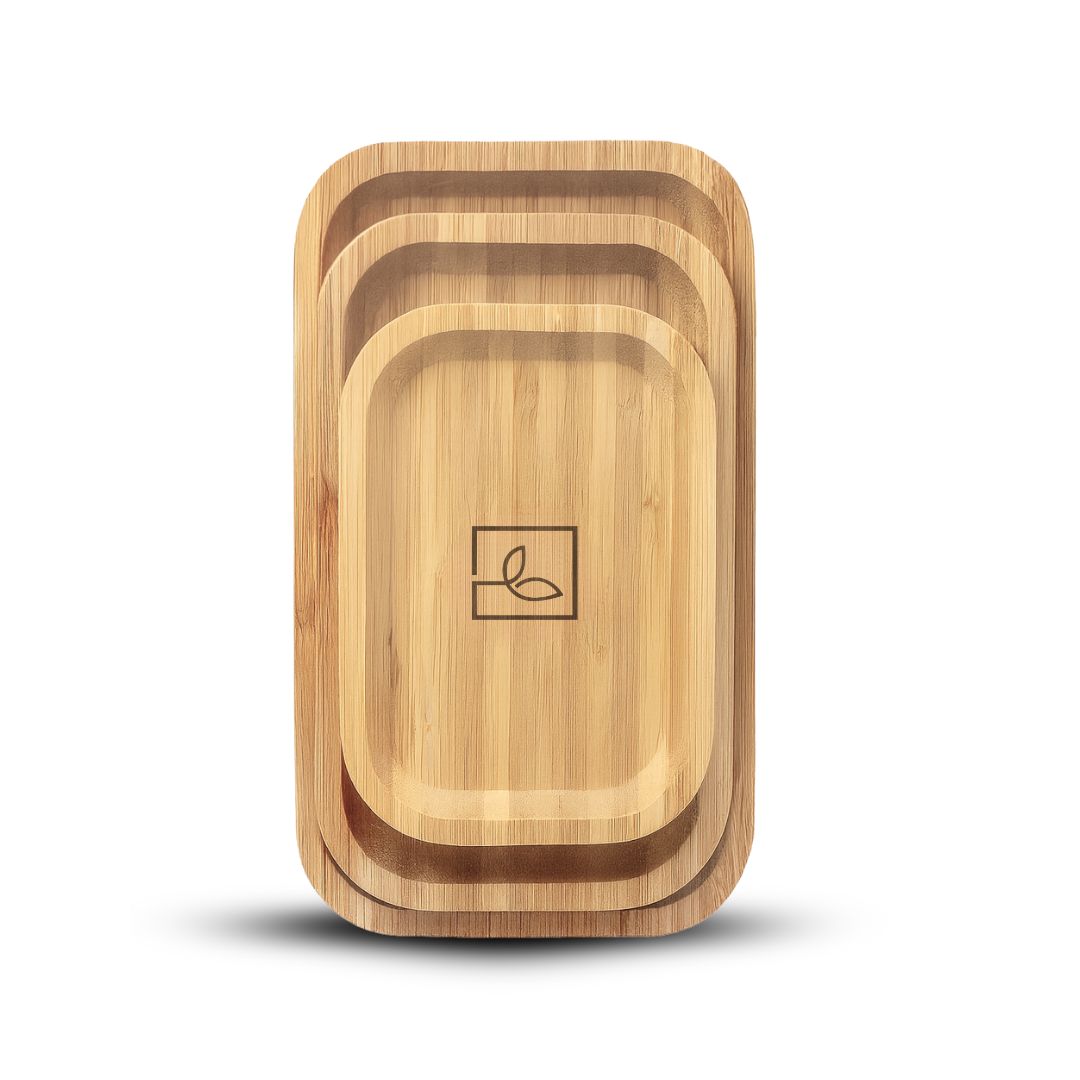 Fair Juego de Platos de Bambú de Cena Rectangular