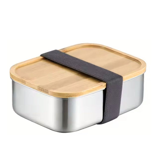 Fair Lonchera de Acero inoxidable Tapa de Bambú 1080