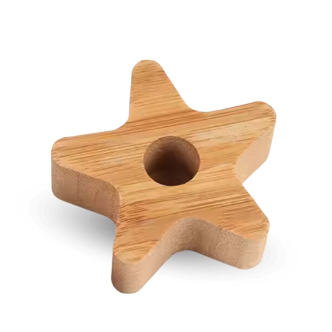 Fair Portacepillo de Bambú con Forma de Estrella Imagen principal del producto