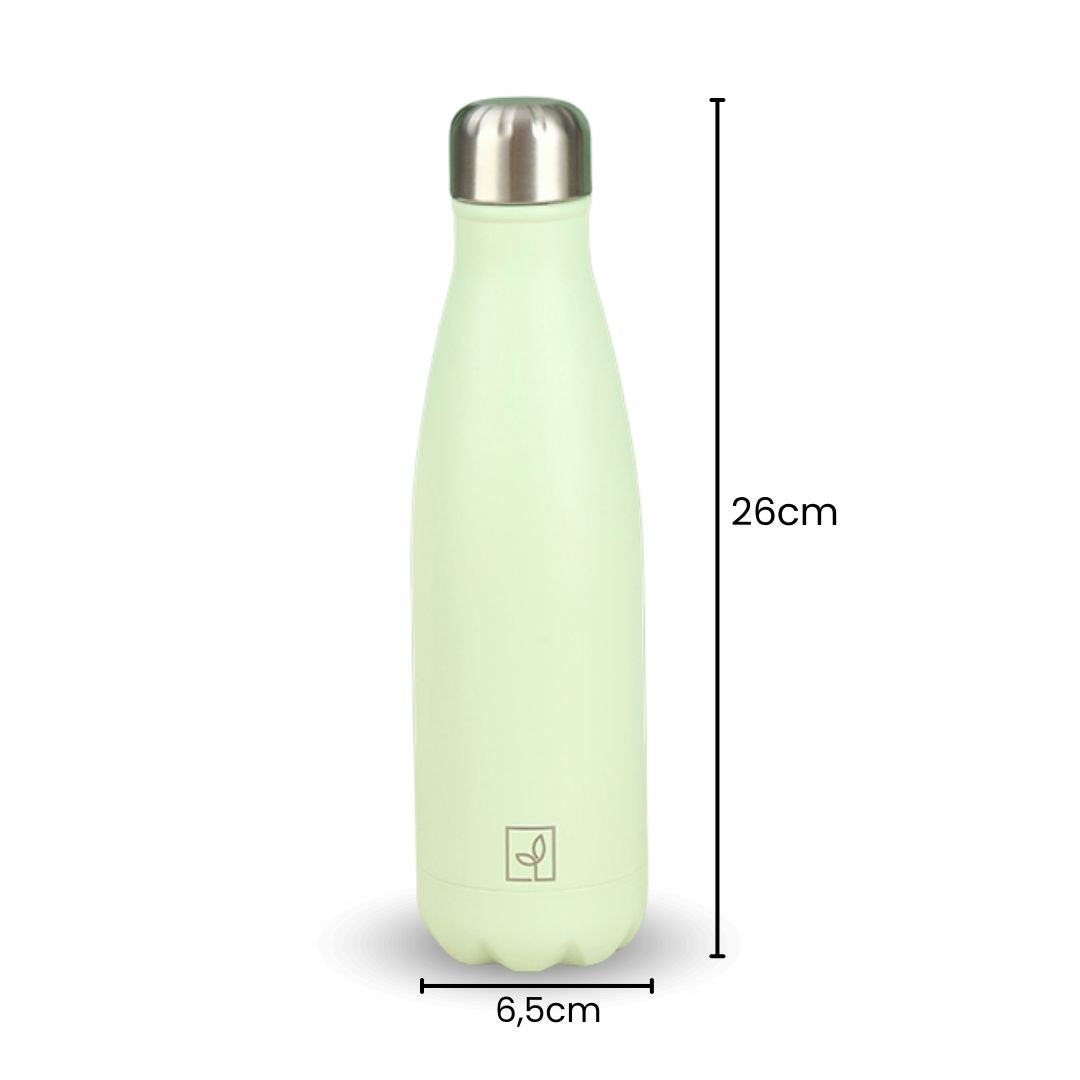 Fair Botella Cola Térmica de Acero Inoxidable 500ML MENTA (Medio litro)