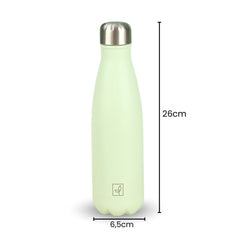 Fair Botella Cola Térmica de Acero Inoxidable 500ML MENTA (Medio litro)