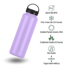 Fair Botella Sport Térmica de Acero Inoxidable 1200ML Lila