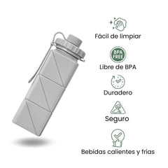 Fair Botella Plegable de Silicona 600ml