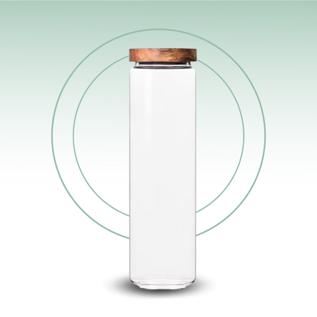 Fair Envases de Vidrio Tapa Bambú 2400ml
