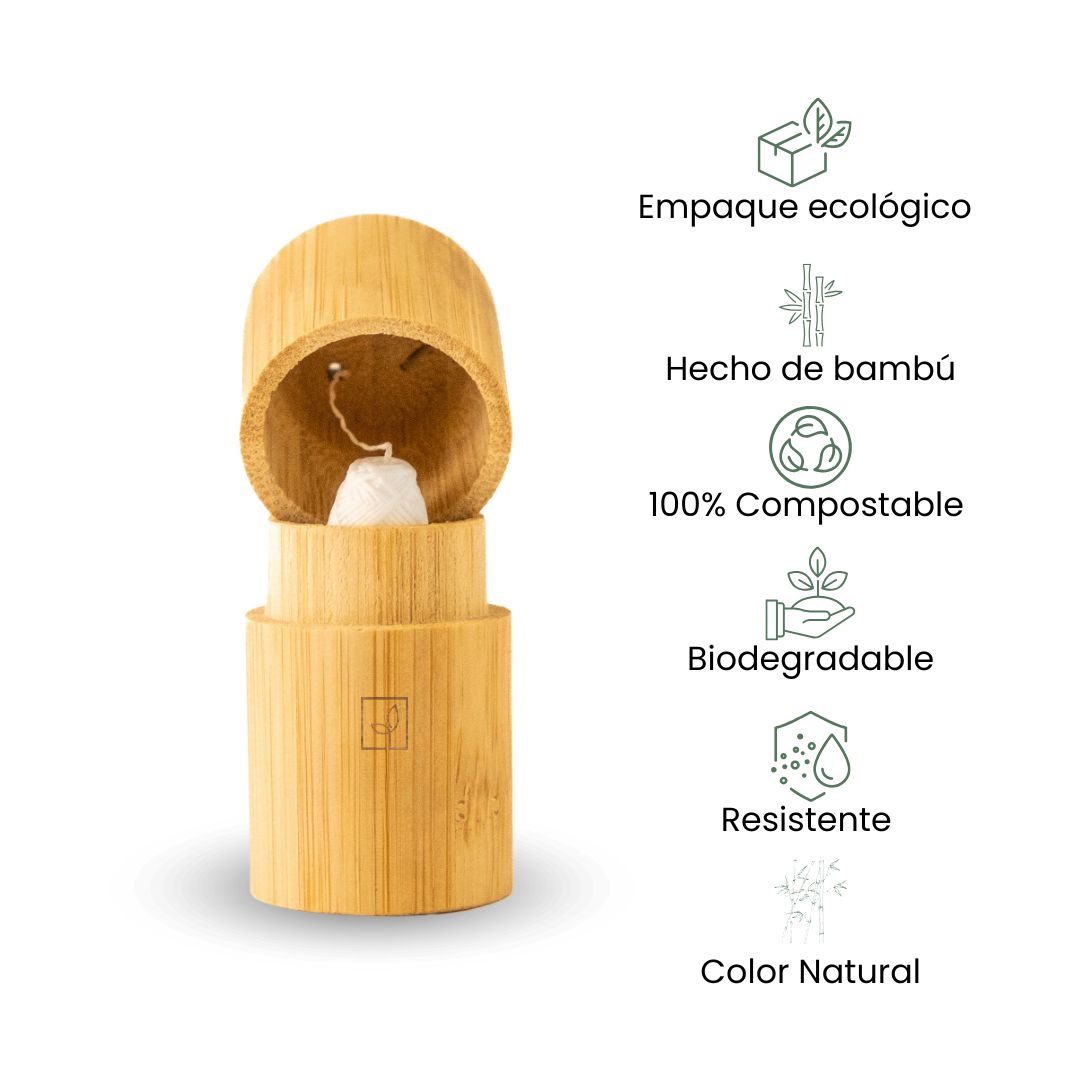 Fair Hilo dental biodegradable envase bambú Imagen secundaria del producto