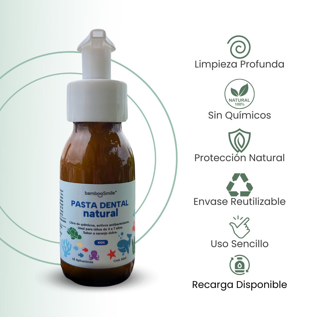BambooSmile Pasta Dental Natural 60ml - Cuidado Bucal Ecológico Portátil