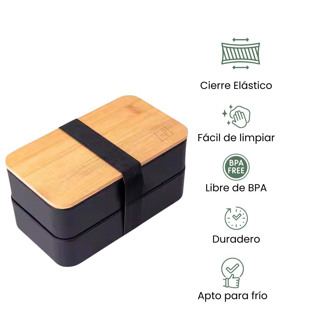 Fair Lonchera Bento Box bamboo 2000ml Imagen secundaria del producto