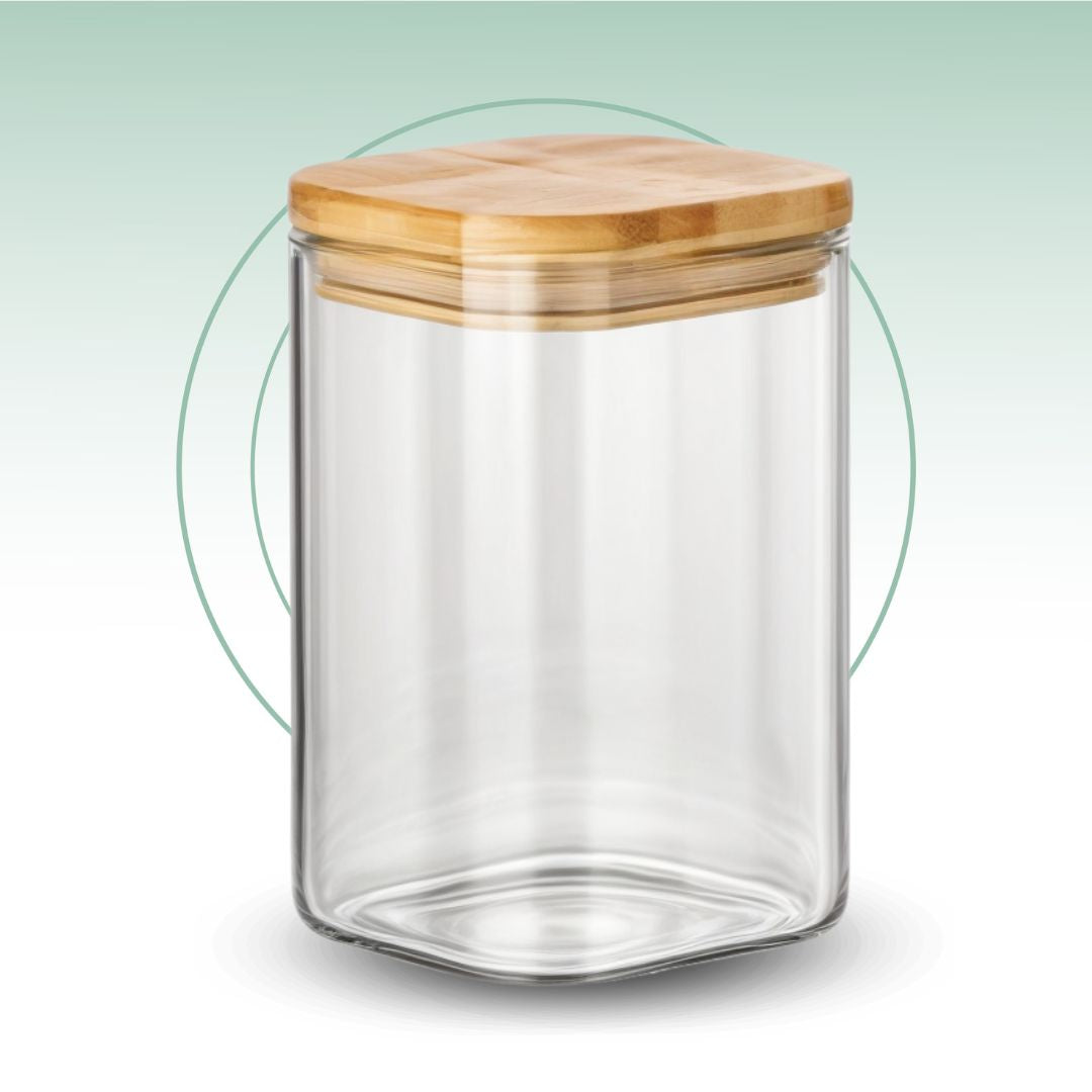 Fair Envases de Vidrio Tapa Bambú 800ml
