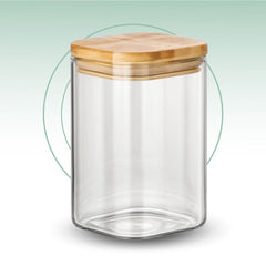 Fair Envases de Vidrio Tapa Bambú 800ml