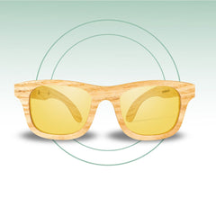 Fair Gafas De Bambú Original Protección UV 400 Amarillo