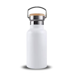 Fair Botella Térmica Camping de Acero Inoxidable con Tapa de Bambú 350ML SIN LOGO