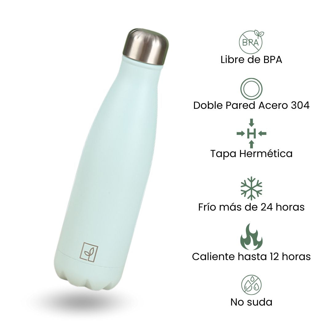 Fair Botella Cola Térmica de Acero Inoxidable 500ML (Medio litro)