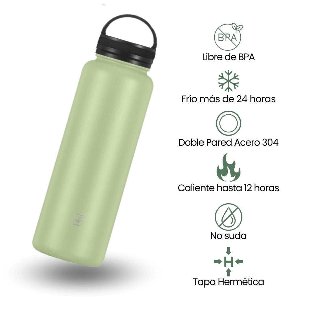 Fair Botella Sport Térmica de Acero Inoxidable 1200ML Menta