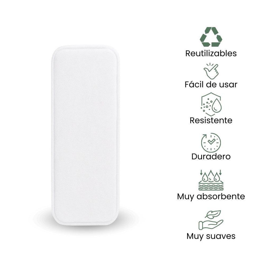 Fair Inserto Pañal Absorbente Microfibra 3 Capas Blanco
