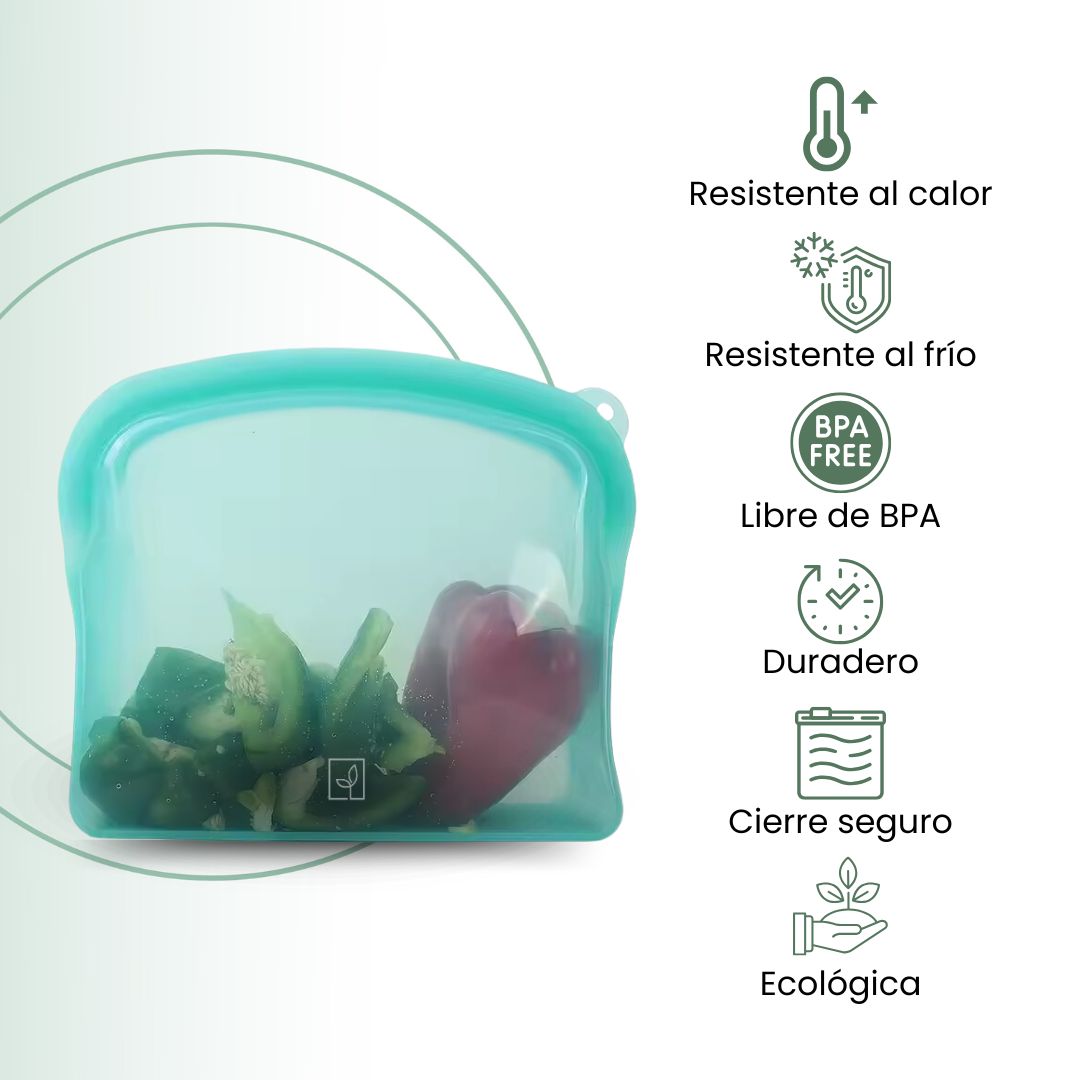 Fair Bolsa de Silicona Reutilizable 600ml