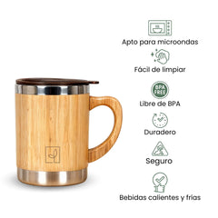 Fair Vaso de Bambú Térmica HidraCup de 330ml