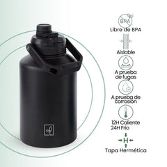 Fair Botella Hidra Térmica de Acero Inoxidable 2000ML (Medio Galón)