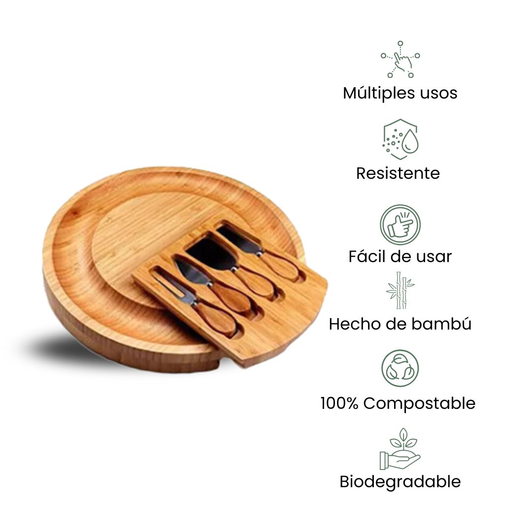 Fair Juego de Tablas y Cuchillos de Bambú Bambuchop Imagen secundaria del producto