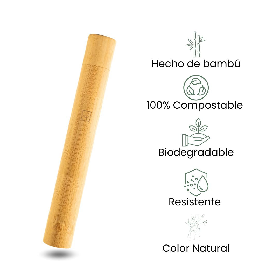 Fair Estuche Viajero Porta Cepillo Dental de Bambú Imagen secundaria del producto