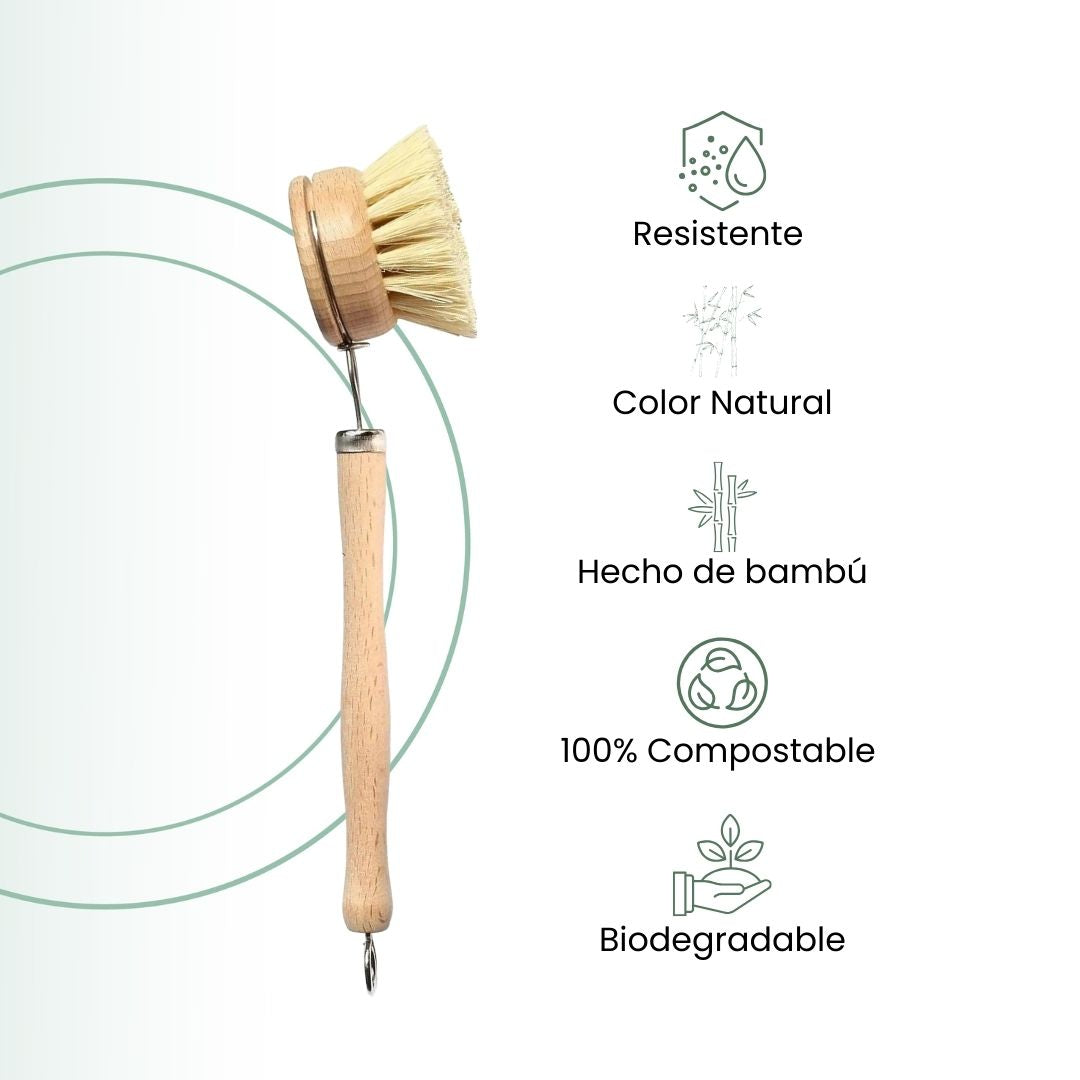 Fair Cepillo Lavaplatos de Bambú y Cerdas de sisal