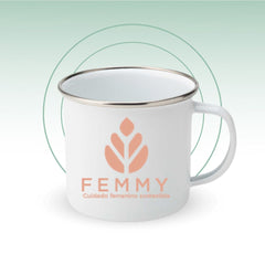 Femmy Taza Esmaltada Esterilizar La Copa o Infusiones