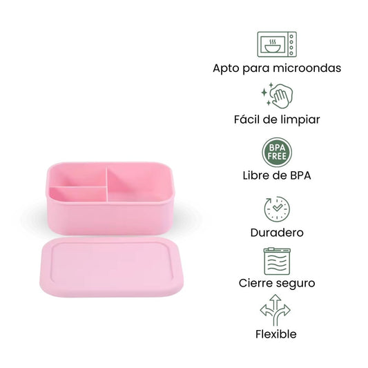 Fair Lonchera de Silicona Cuadrada 800ml