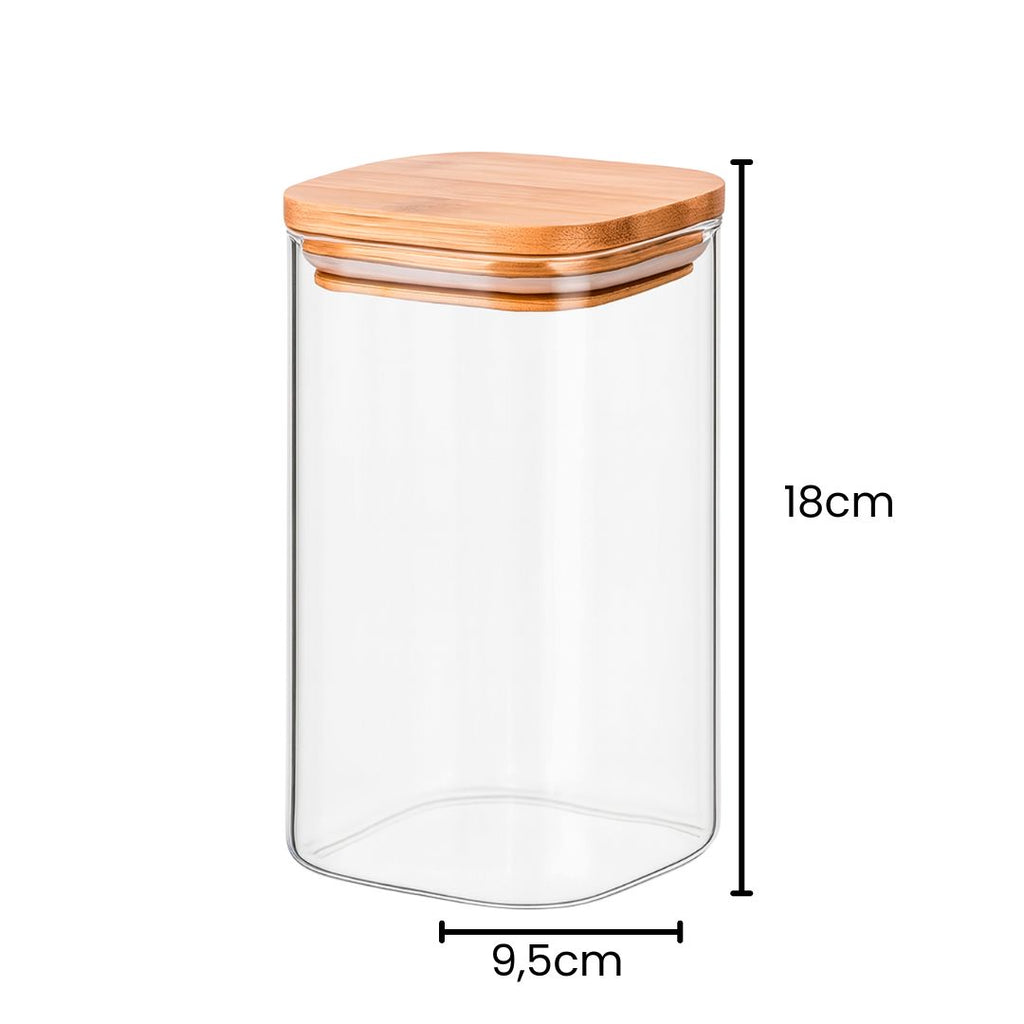 Fair Envases de Vidrio Tapa Bambú 1000ml