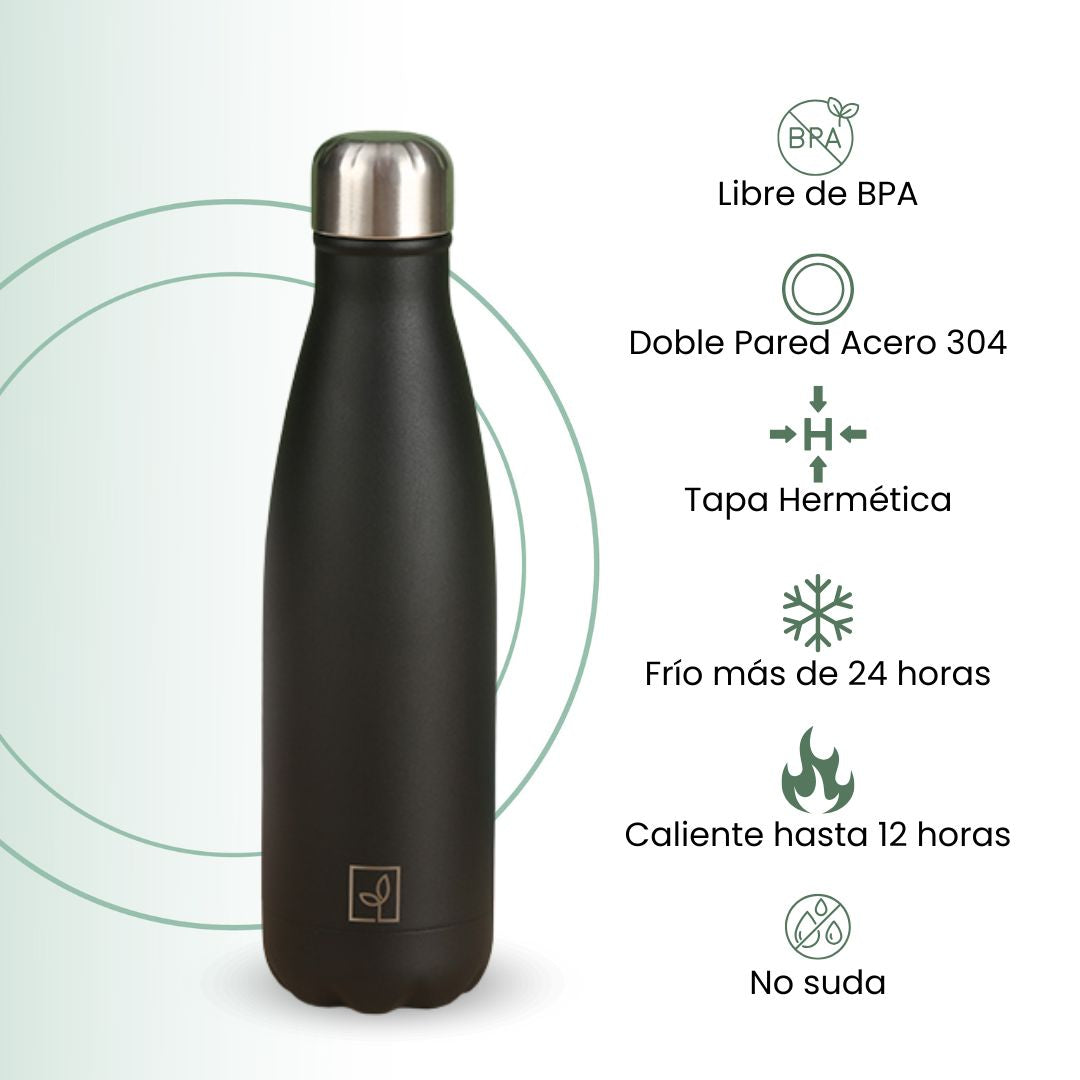 Fair Botella Cola Térmica de Acero Inoxidable 500ML (Medio litro)