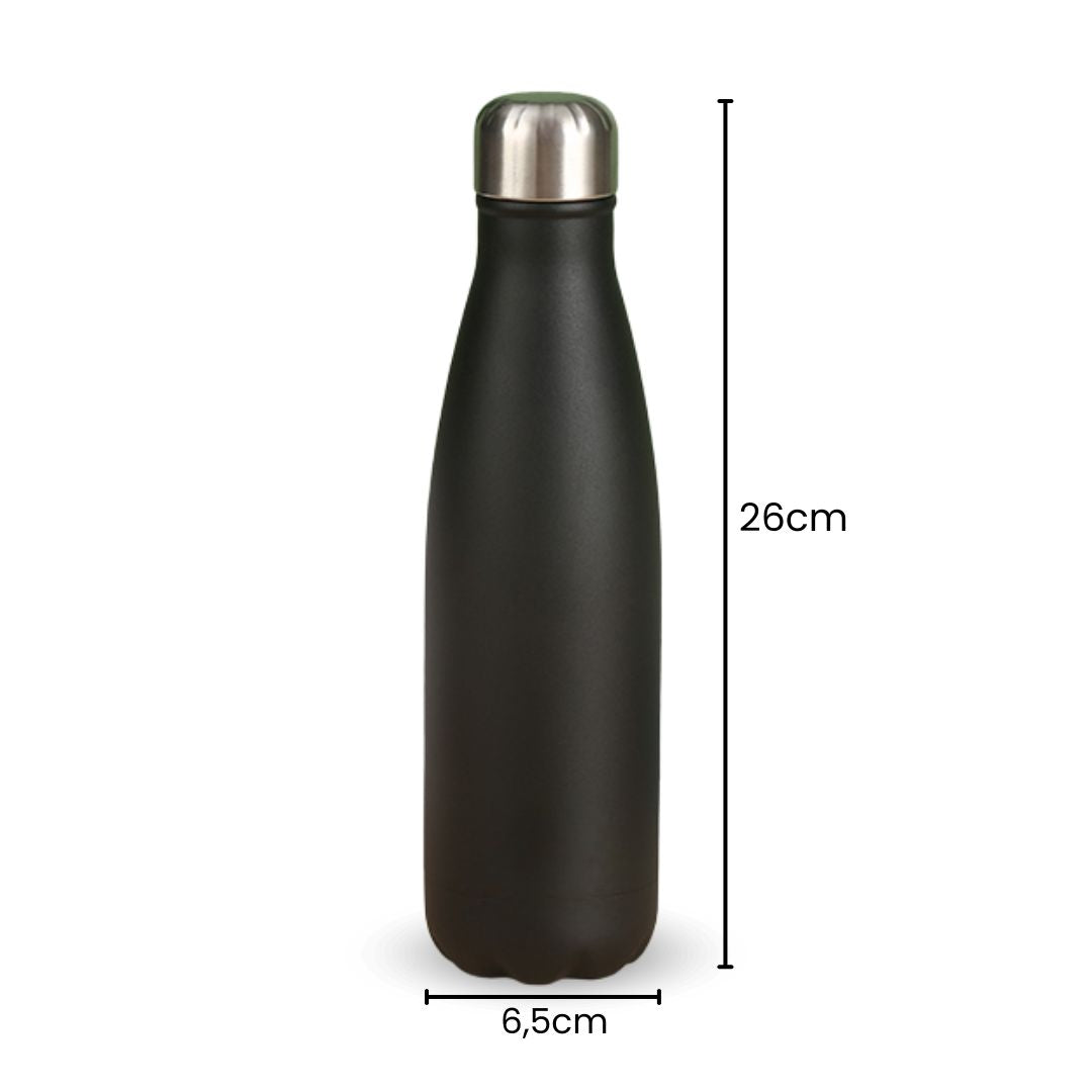 Fair Botella Cola Térmica de Acero Inoxidable 500ML (Medio litro) SIN LOGO