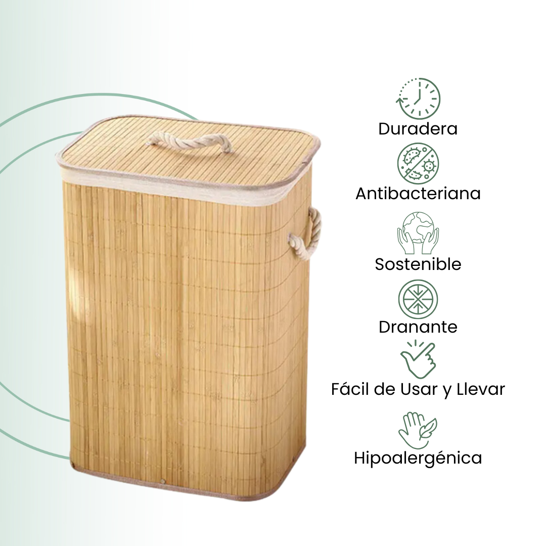 Fair Cesta de Almacenamiento Bambú Tejido