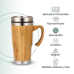 Fair Vaso de bambú Térmica Ecosip de 450ml